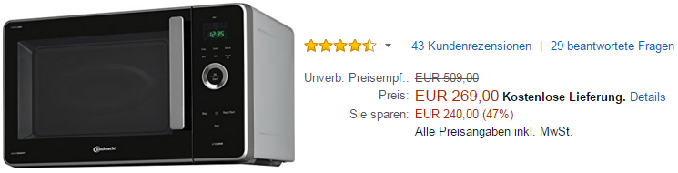 Bauknecht MW 80 SL Mikrowelle kaufen auf Amazon.de