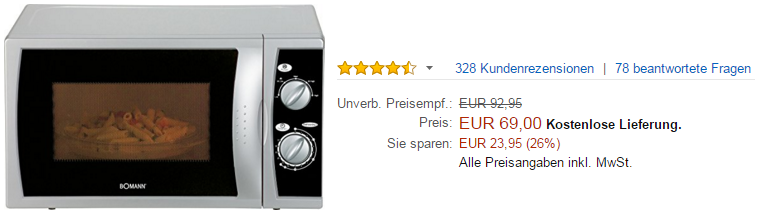 Bomann MW 2235 Mikrowelle kaufen auf Amazon.de